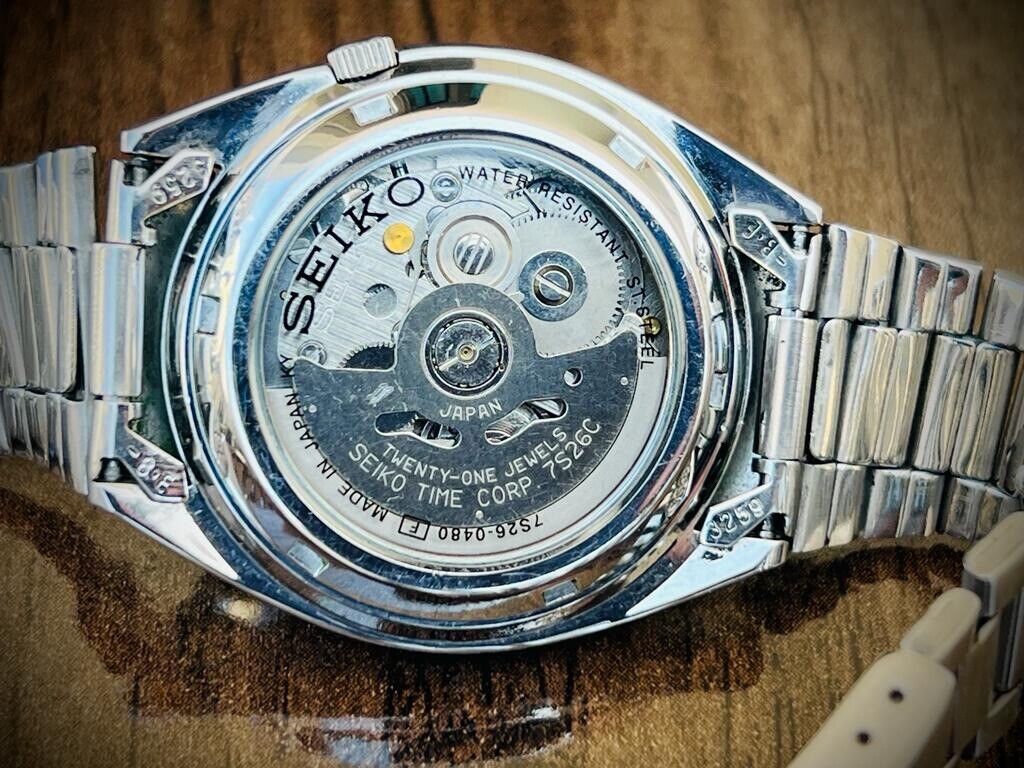 100% Genuine Seiko 5 Automatic White Dial 7s26-0480 Mens Watch 35mm - Grab A Watch Co