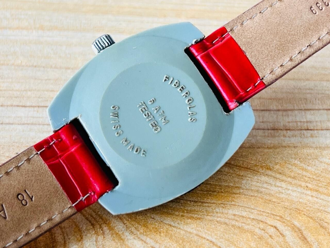 Vintage Rotary Campus Red Dial Manual Wind Mens Watch, Swiss Made