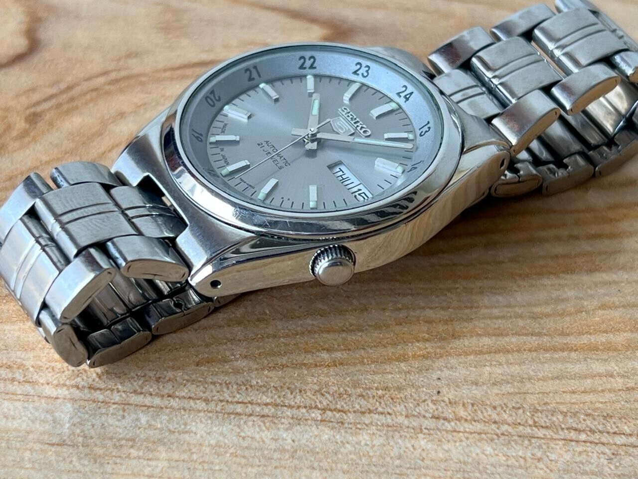 Seiko 5 Railway Dial 7s26-02c0 Automatic 21 Jewels 36mm Men’s Watch, Perfect