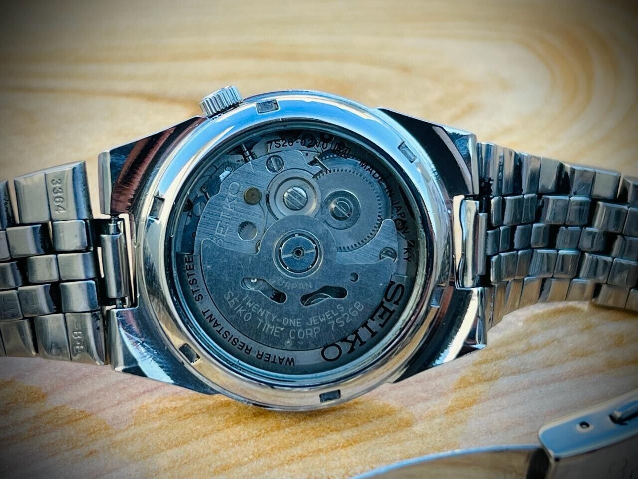 Seiko 5 Automatic Radium Dial 21 Jewels 7s26-02V0 Mens Watch 37mm