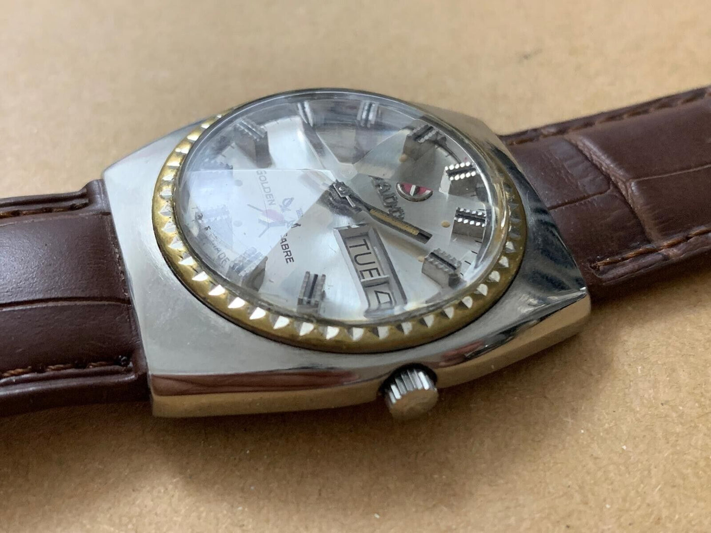 Vintage Watch Rado GOLDEN SABRE Automatic Mens Watch, 34mm Swiss Made