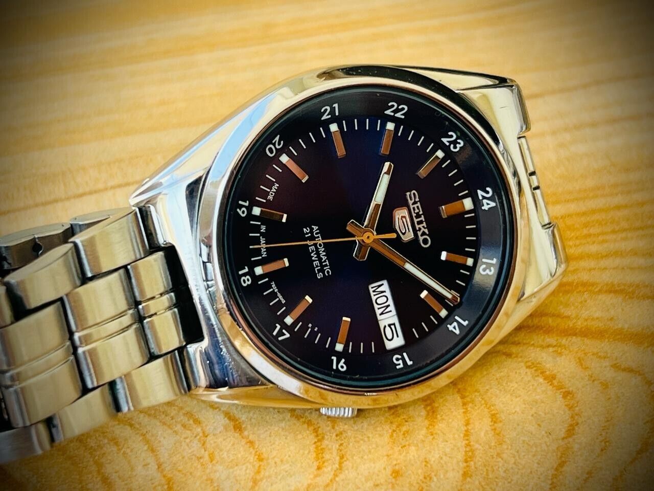 Seiko 5 Automatic Railway Blue Dial 21 Jewels 7s26-02C0, 38mm Gents Watch #804