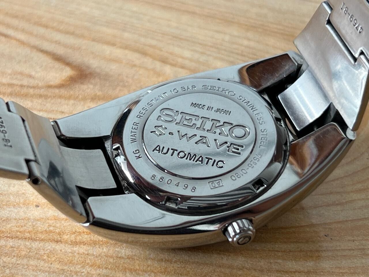 Vintage Seiko S-Wave Blue 21 Jewels 7s26-0190 Automatic Mens Watch, 37mm, Unique