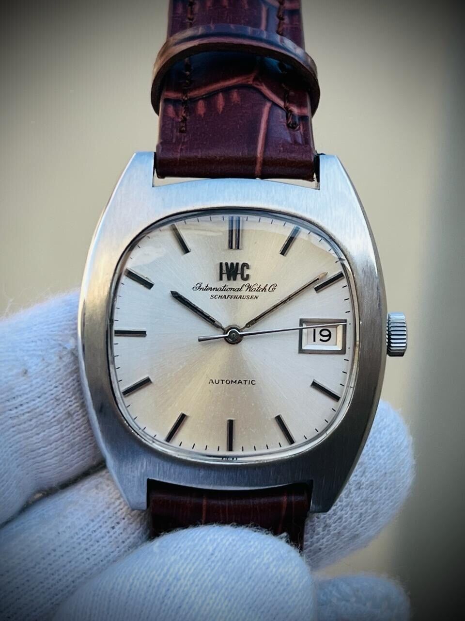 Vintage IWC Stainless Steel Automatic Mens Watch Case Ref. 2006203 Cal.8541B