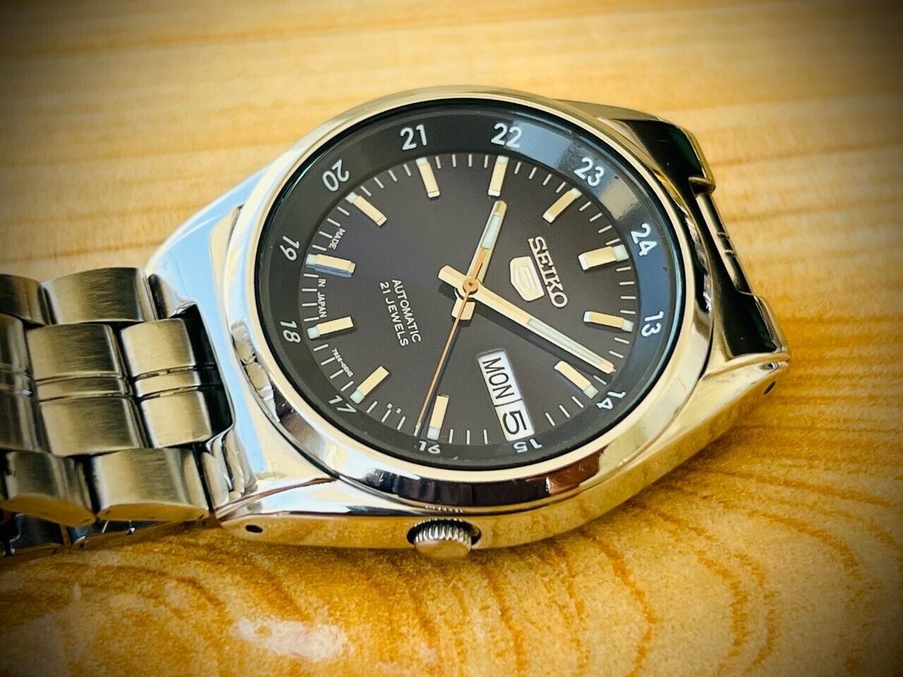 Seiko 5 Automatic Railway Blue Dial 21 Jewels 7s26-02C0, 38mm Gents Watch #804