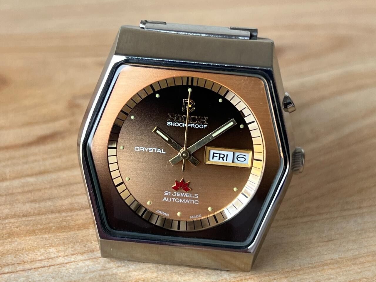 Vintage Ricoh Crystal NOS Automatic 36mm Men’s Watch, Perfect