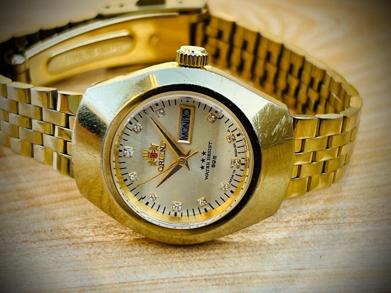 Beautiful Orient Diamond Dial Automatic Ladies Watch 50m, Perfect