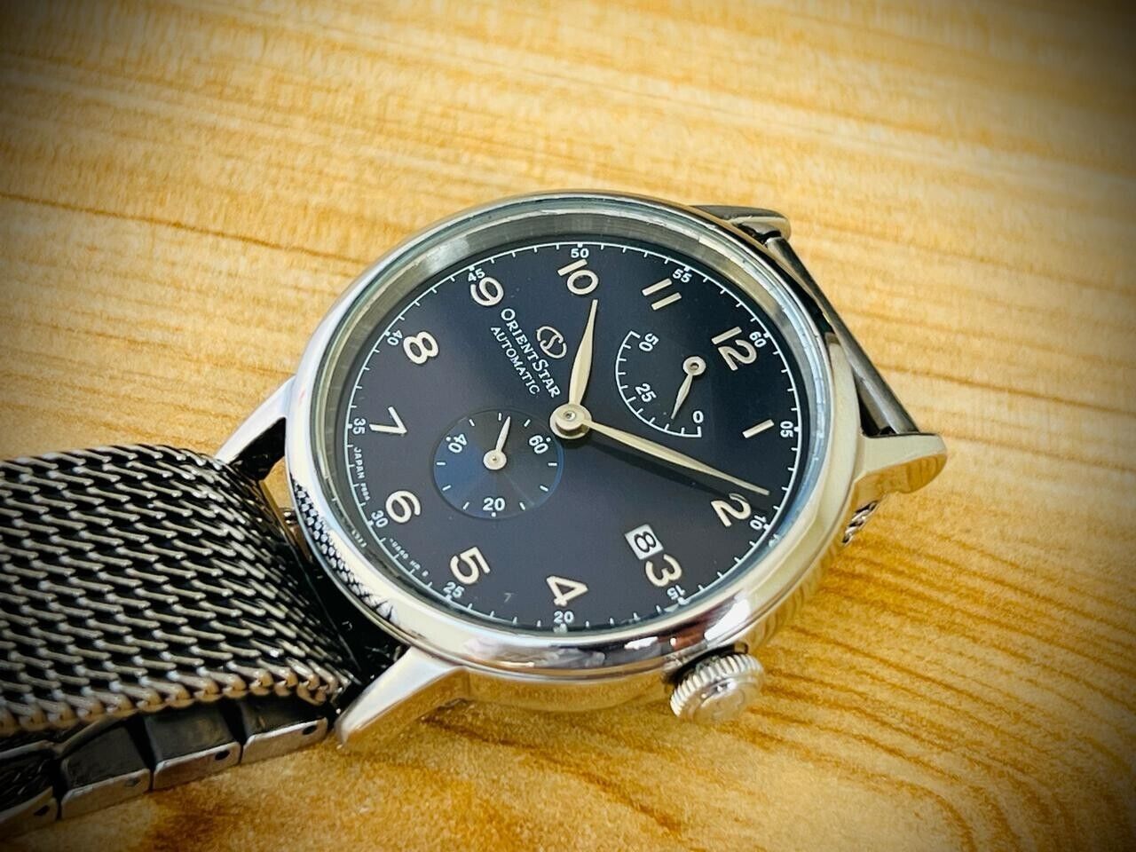 Orient Star Blue Dial Automatic Mens Japan Watch 40mm Discontinued Model