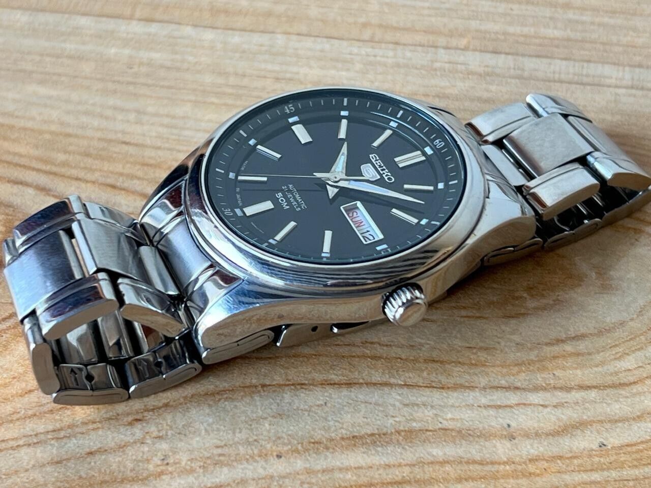 Seiko 5 Black Dial 50m 7s26-04m0 Automatic 42mm Men’s Watch, Perfect