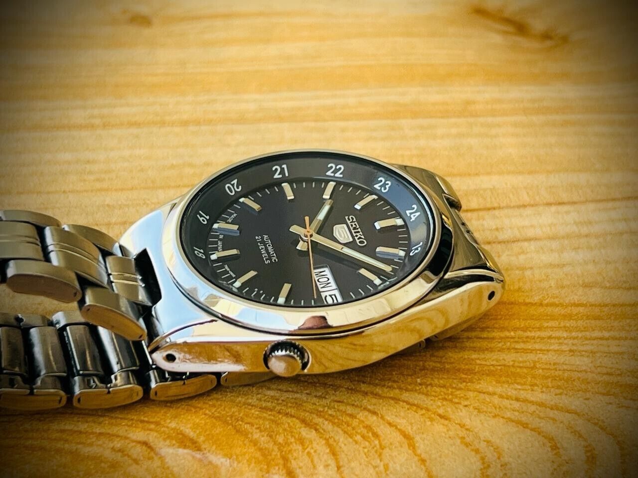 Seiko 5 Automatic Railway Blue Dial 21 Jewels 7s26-02C0, 38mm Gents Watch #804