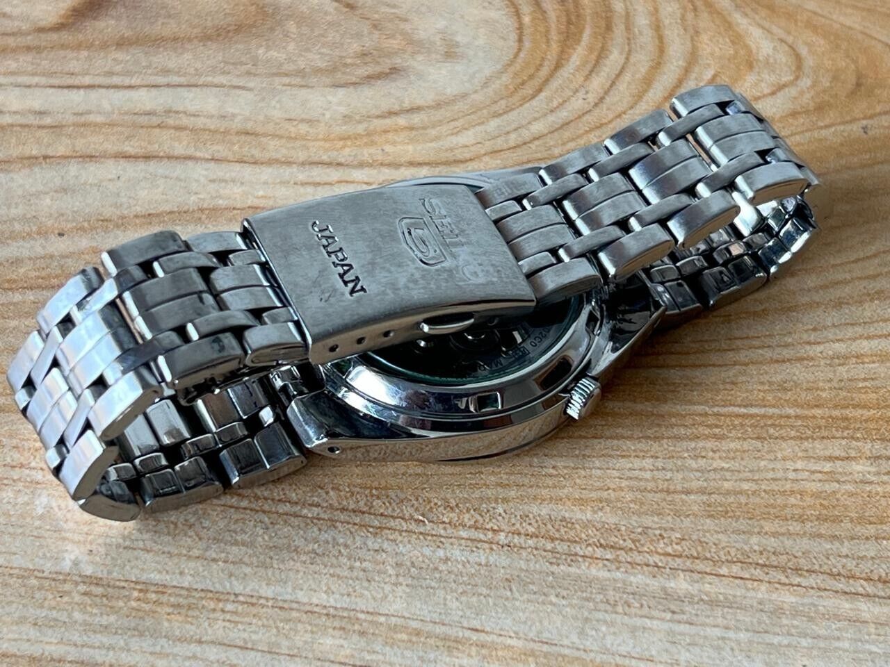 Seiko 5 Railway Dial 7s26-02c0 Automatic 21 Jewels 35mm Men’s Watch, Perfect