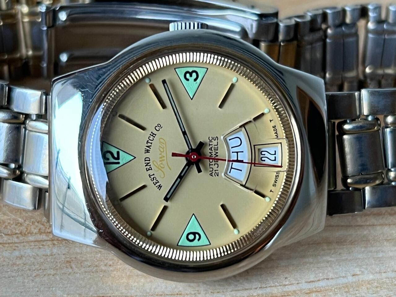 Vintage West End Co Sapphire Glass Automatic Men’s Watch, Perfect