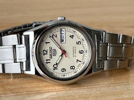 Seiko 5 Rare Dial 7s26-0450 Automatic 21 Jewels 34mm Men’s Watch, Perfect
