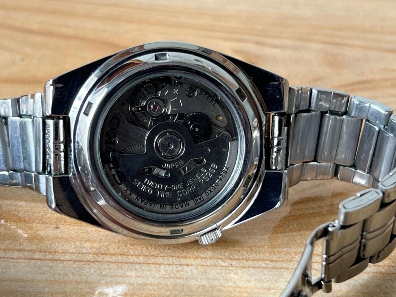 Seiko 5 Railway Dial 7s26-00x0 Automatic 21 Jewels 35mm Men’s Watch, Perfect