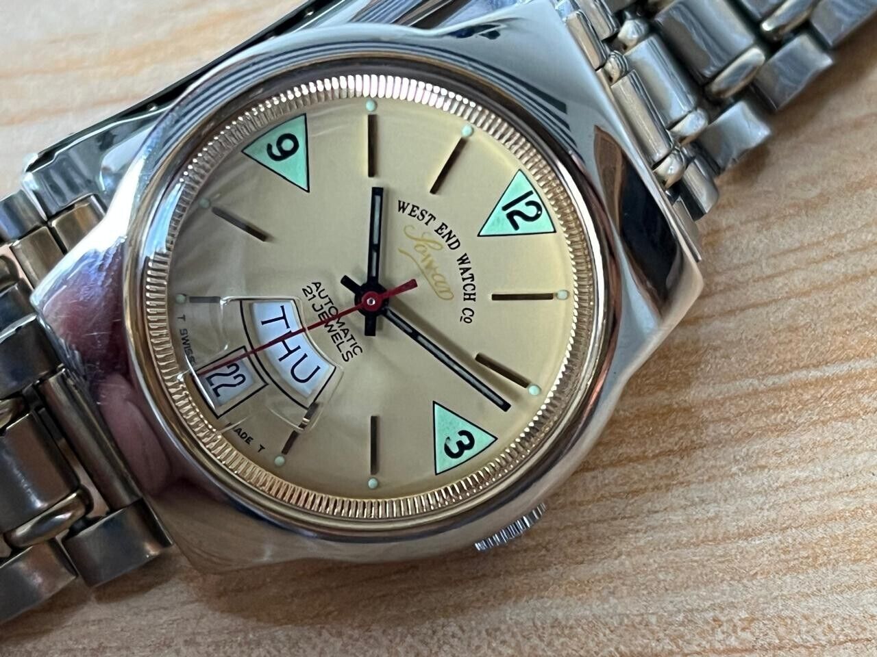 Vintage West End Co Sapphire Glass Automatic Men’s Watch, Perfect