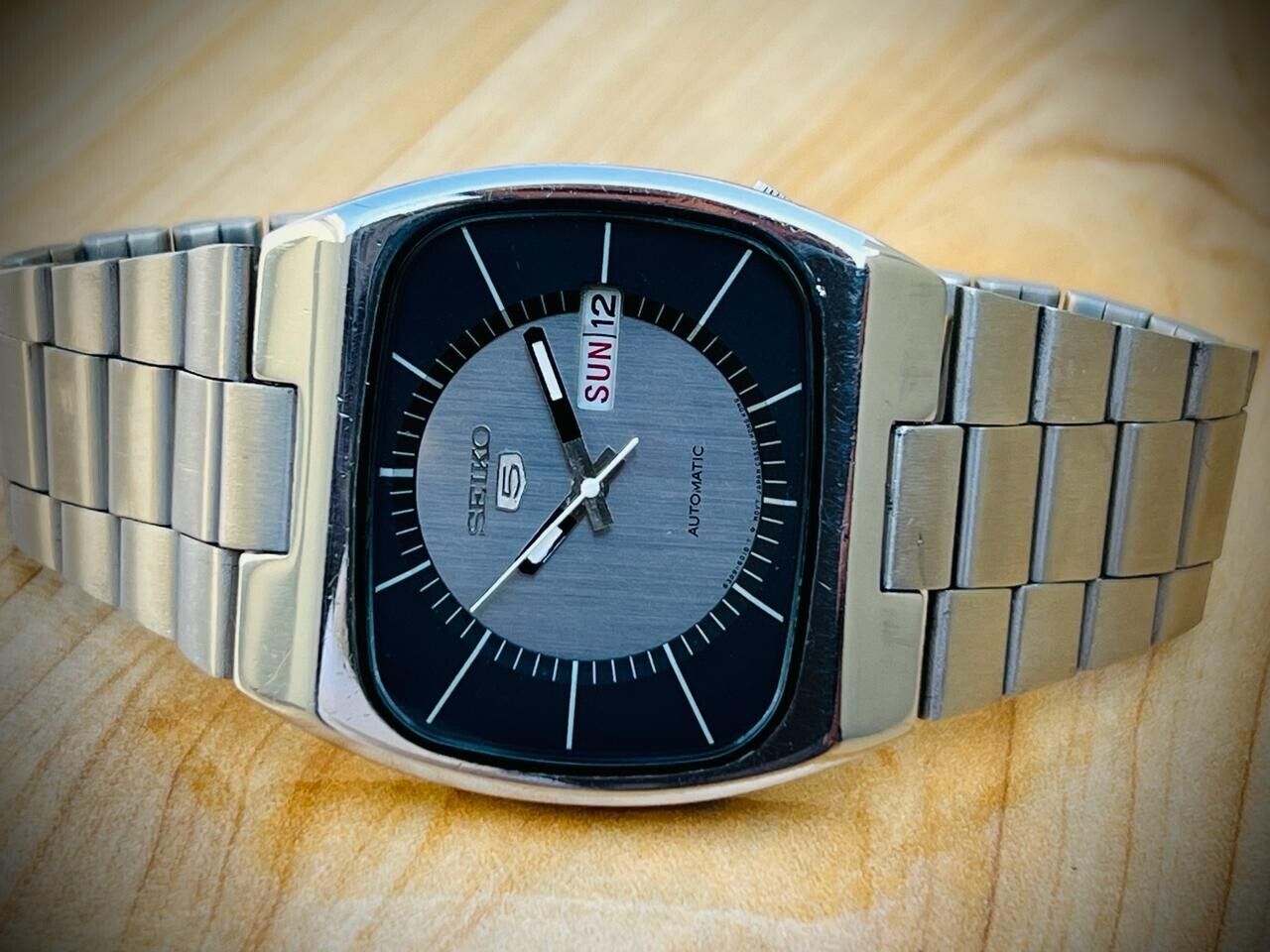Vintage Seiko 5 Automatic Unique 6309-6010 Mens Watch 35mm