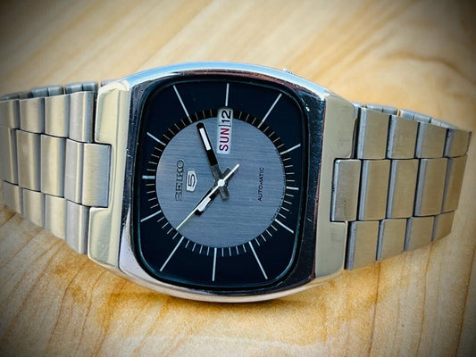 Vintage Seiko 5 Automatic Unique 6309-6010 Mens Watch 35mm
