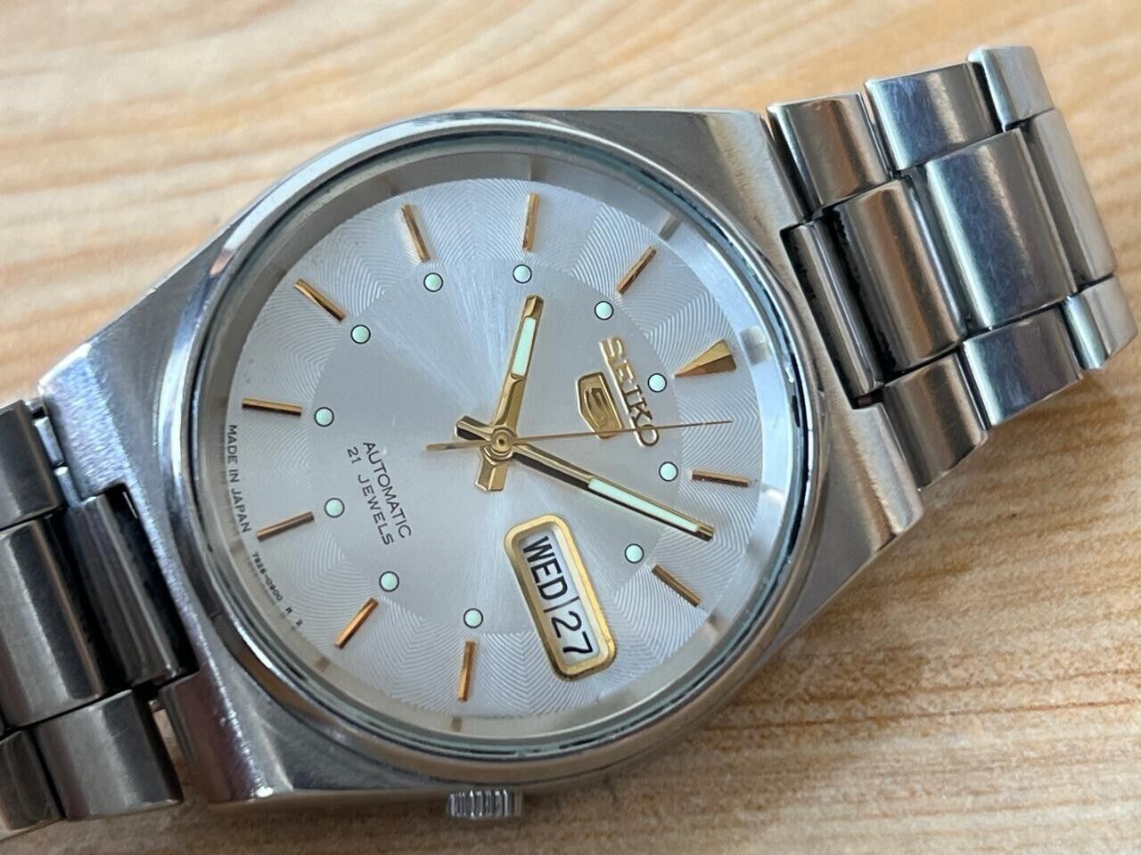 Vintage Seiko 5 Silver Dial 7s26-0520 Automatic 36mm Men’s Watch, Perfect