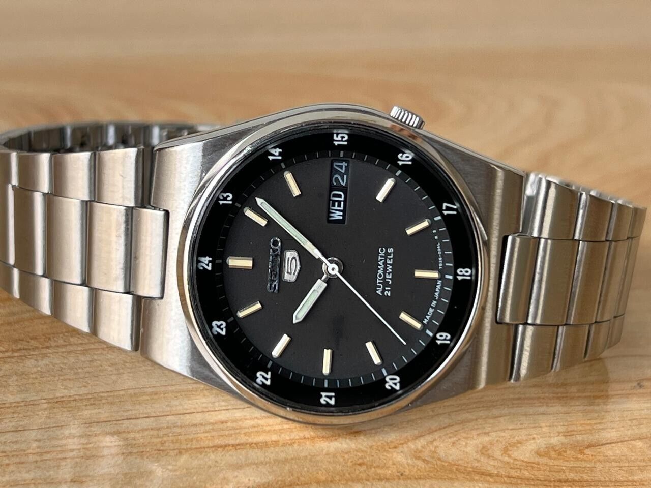 Vintage Seiko 5 Railway Dial 7s26-3040 Automatic 36mm Men’s Watch, Perfect