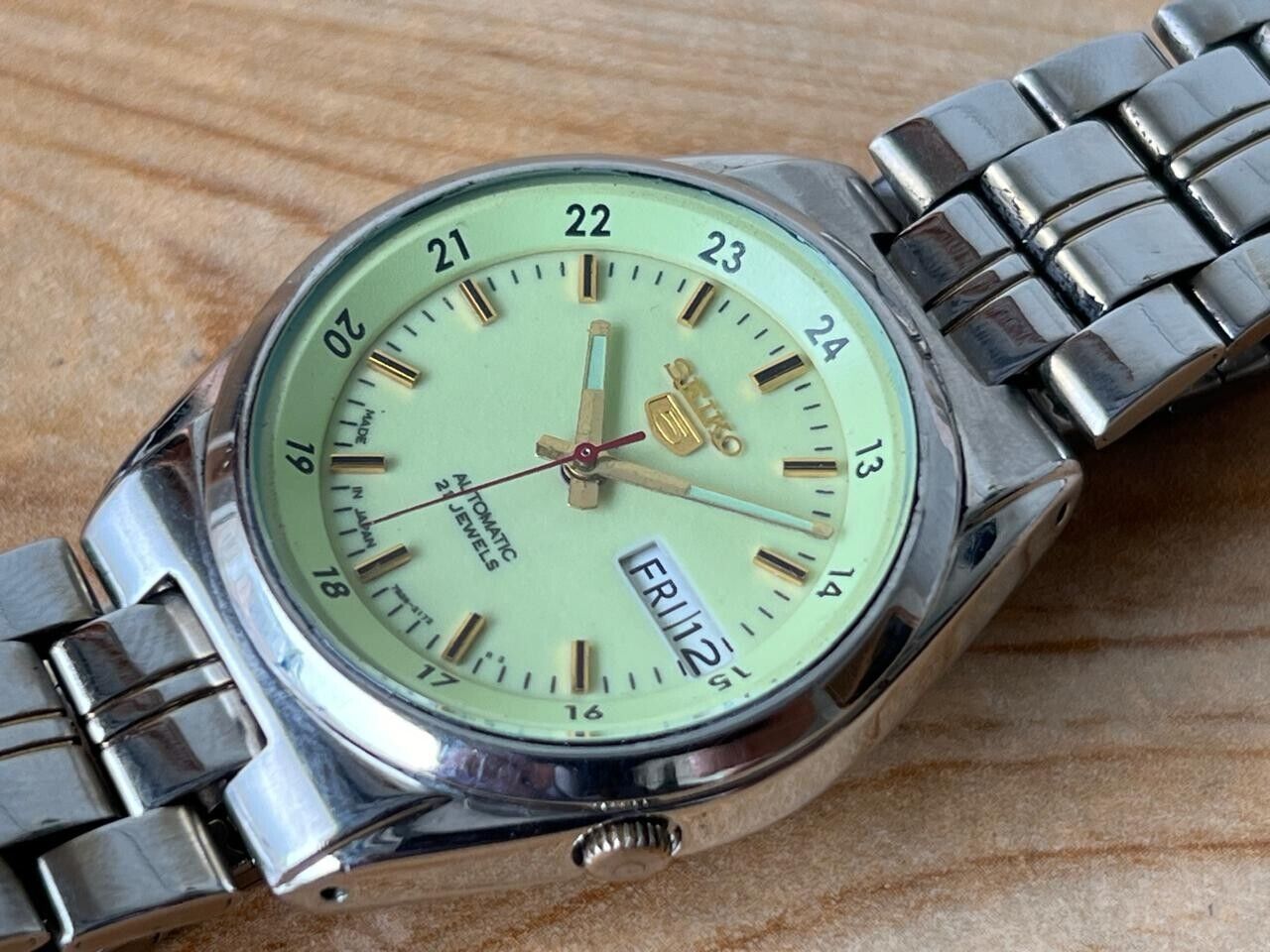 Seiko 5 Railway Lume Dial Automatic 21 Jewels 7S26-02C0 35mm Men’s Watch