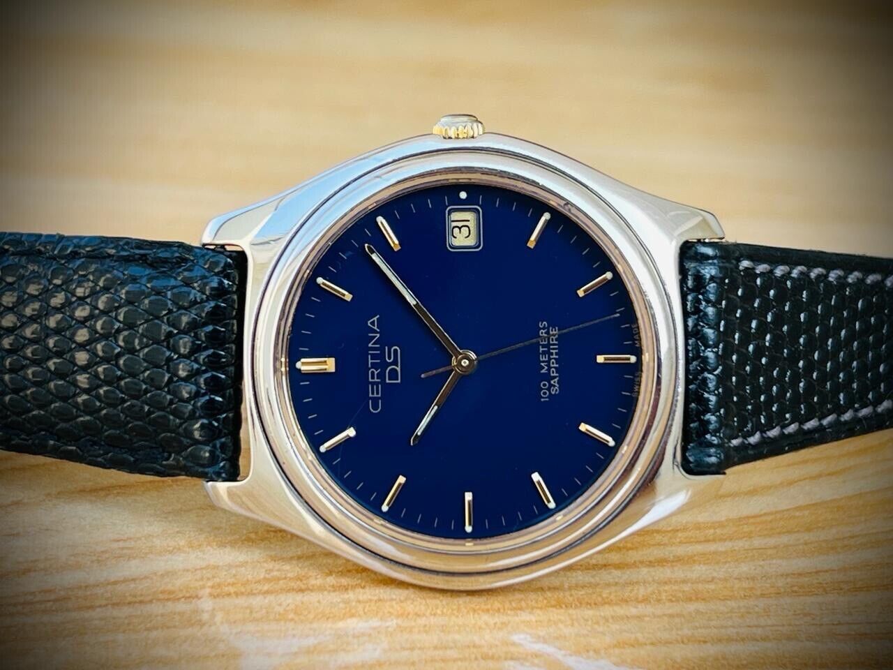Certina DS 100m Sapphire Quartz Mens Watch 35mm, Swiss Made, Dress Watch