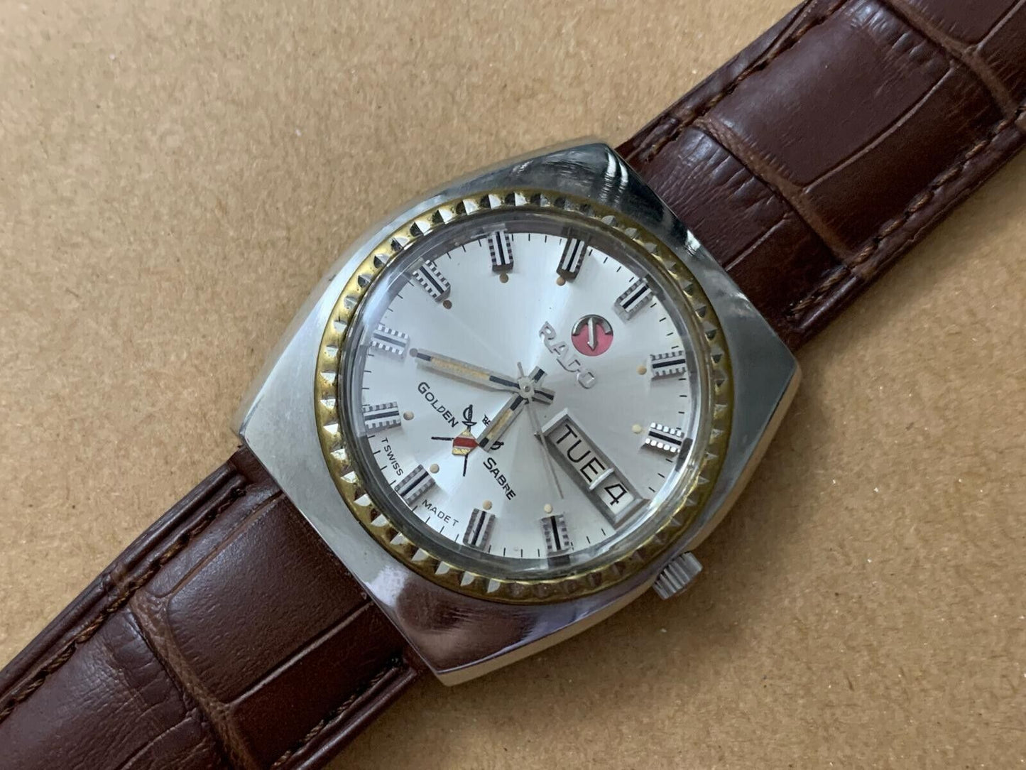 Vintage Watch Rado GOLDEN SABRE Automatic Mens Watch, 34mm Swiss Made