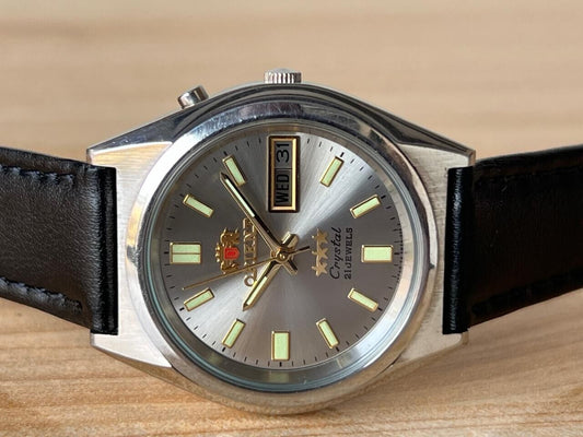 Vintage Orient 3 Star Silver NOS Automatic 36mm Men’s Watch, Perfect