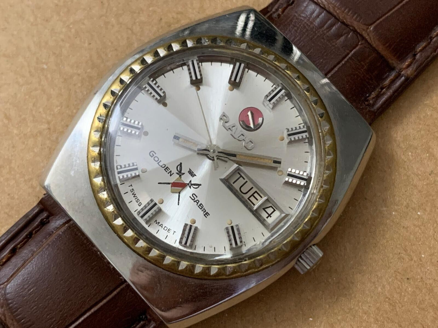 Vintage Watch Rado GOLDEN SABRE Automatic Mens Watch, 34mm Swiss Made