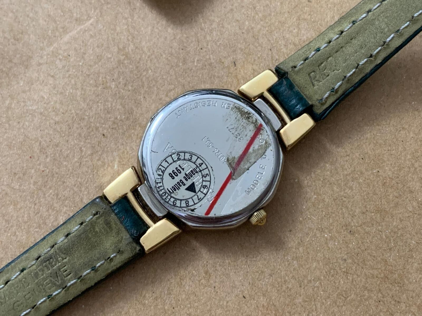 Vintage Favre Leuba Geneve 2/Tone White Ladies Watch Luxury Quartz, Swiss Made