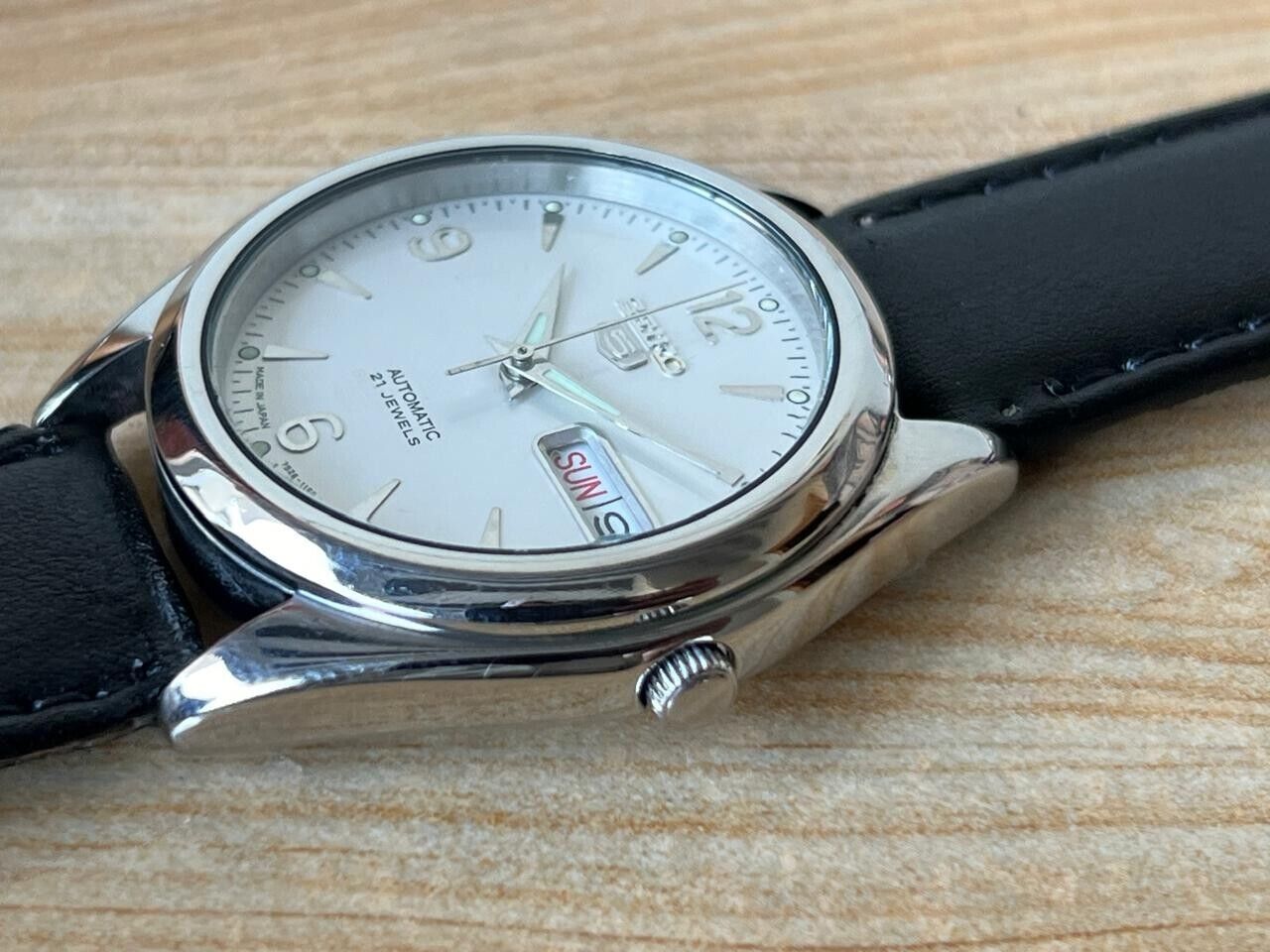 Vintage Seiko 5 White Dial 7s26-0060 Automatic 37mm Men’s Watch, Perfect