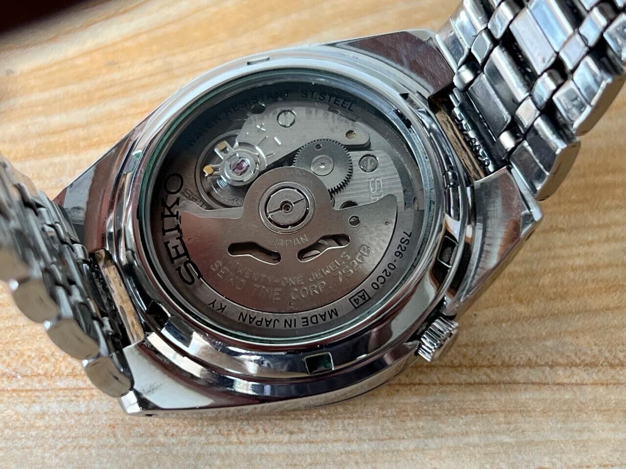 Seiko 5 Railway Dial 7s26-02c0 Automatic 21 Jewels 35mm Men’s Watch, Perfect
