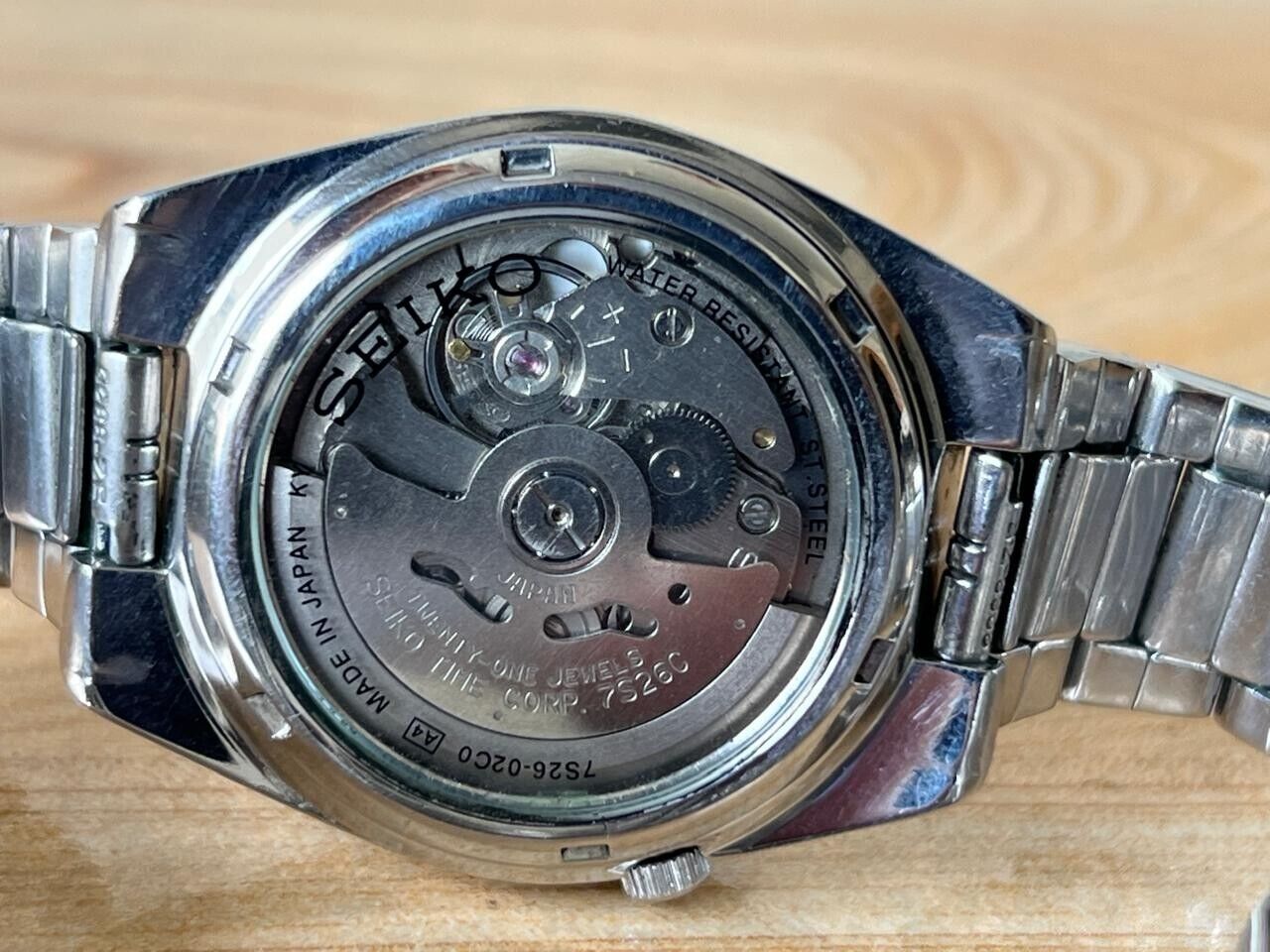 Seiko 5 Railway Dial 7s26-02c0 Automatic 21 Jewels 36mm Men’s Watch, Perfect