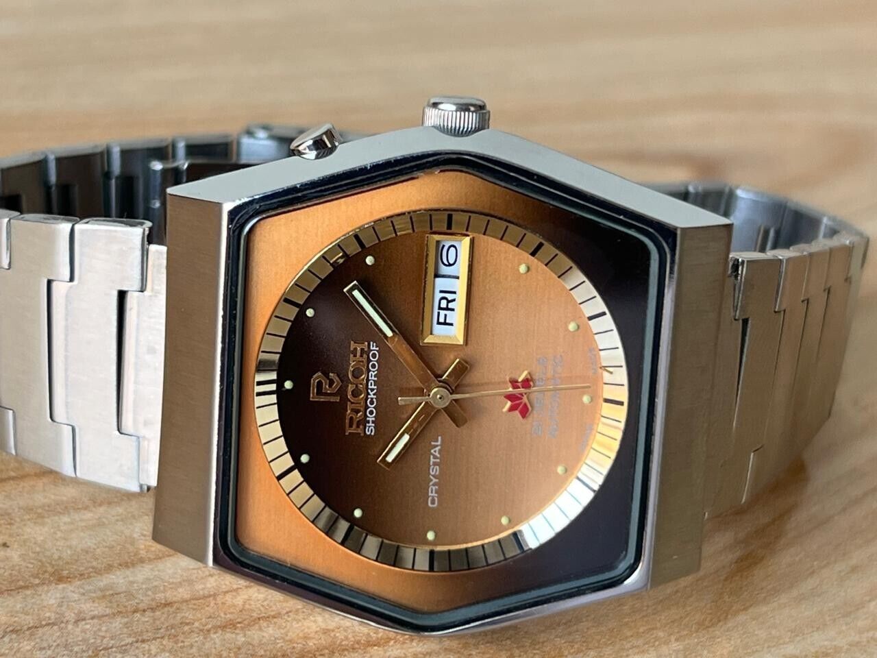 Vintage Ricoh Crystal NOS Automatic 36mm Men’s Watch, Perfect
