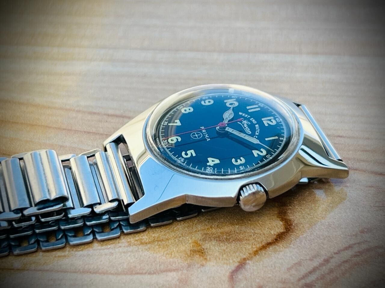 Vintage West End Black Dial Manual Wind Gents Watch 34mm, Swiss Made
