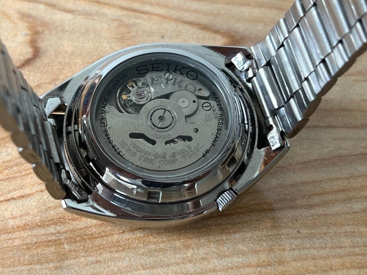 Seiko 5 Black Dial 7s26-0480 Automatic 21 Jewels 37mm Men’s Watch, Perfect