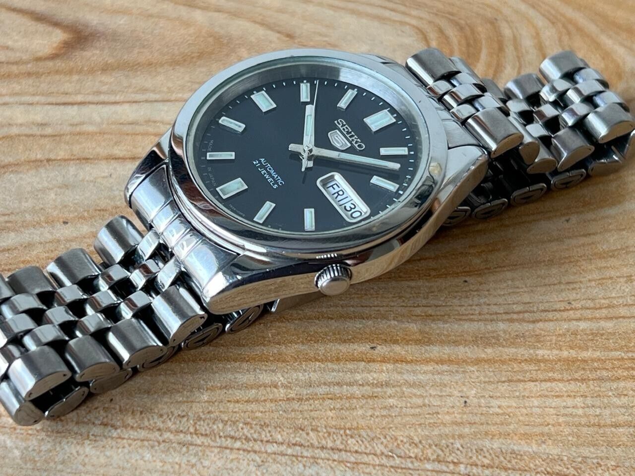 Seiko 5 Blue Dial 7s26-00x0 Automatic 21 Jewels 36mm Men’s Watch, Perfect