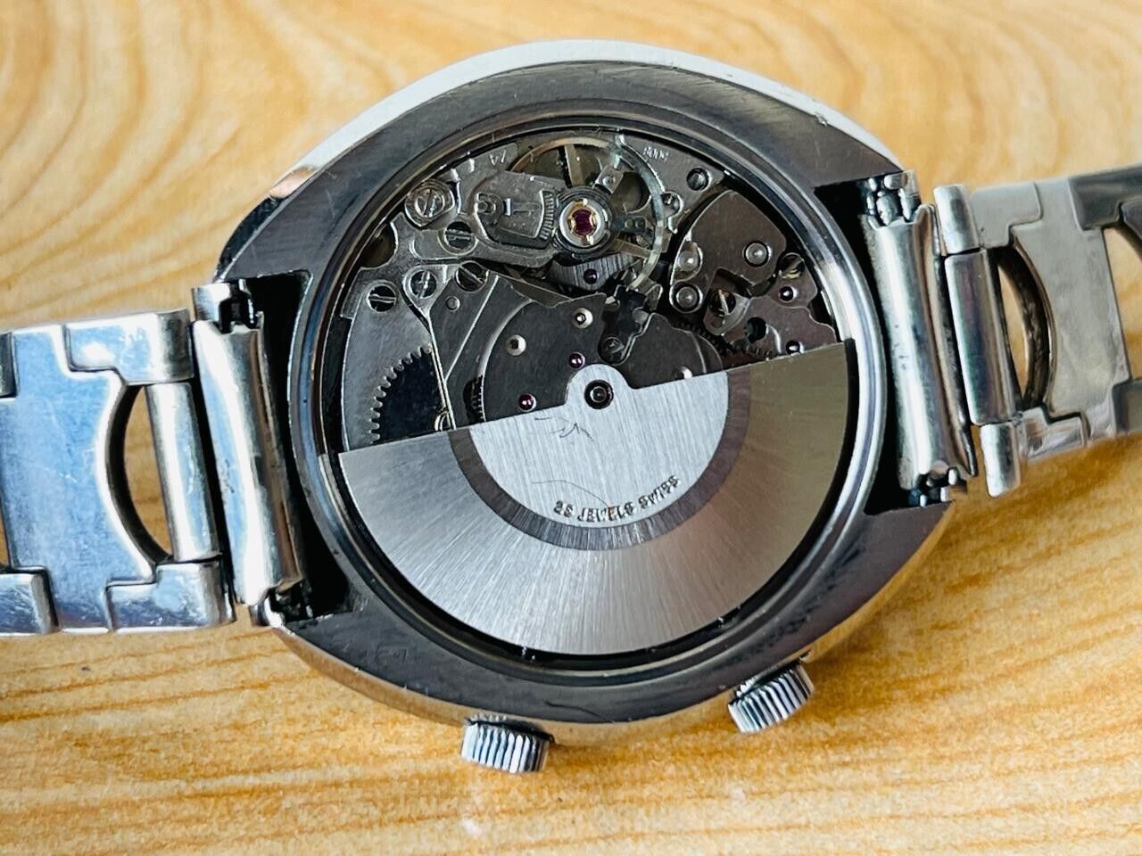 Vintage Stella VEGA Alarm Automatic Mens Watch 40mm RARE, Swiss Made