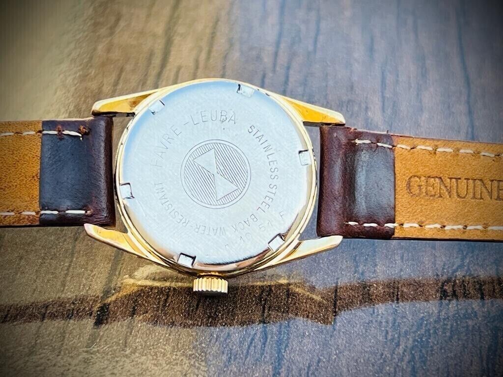 Vintage Favre Leuba Geneve Sea King Manual Wind Mens Watch 30mm