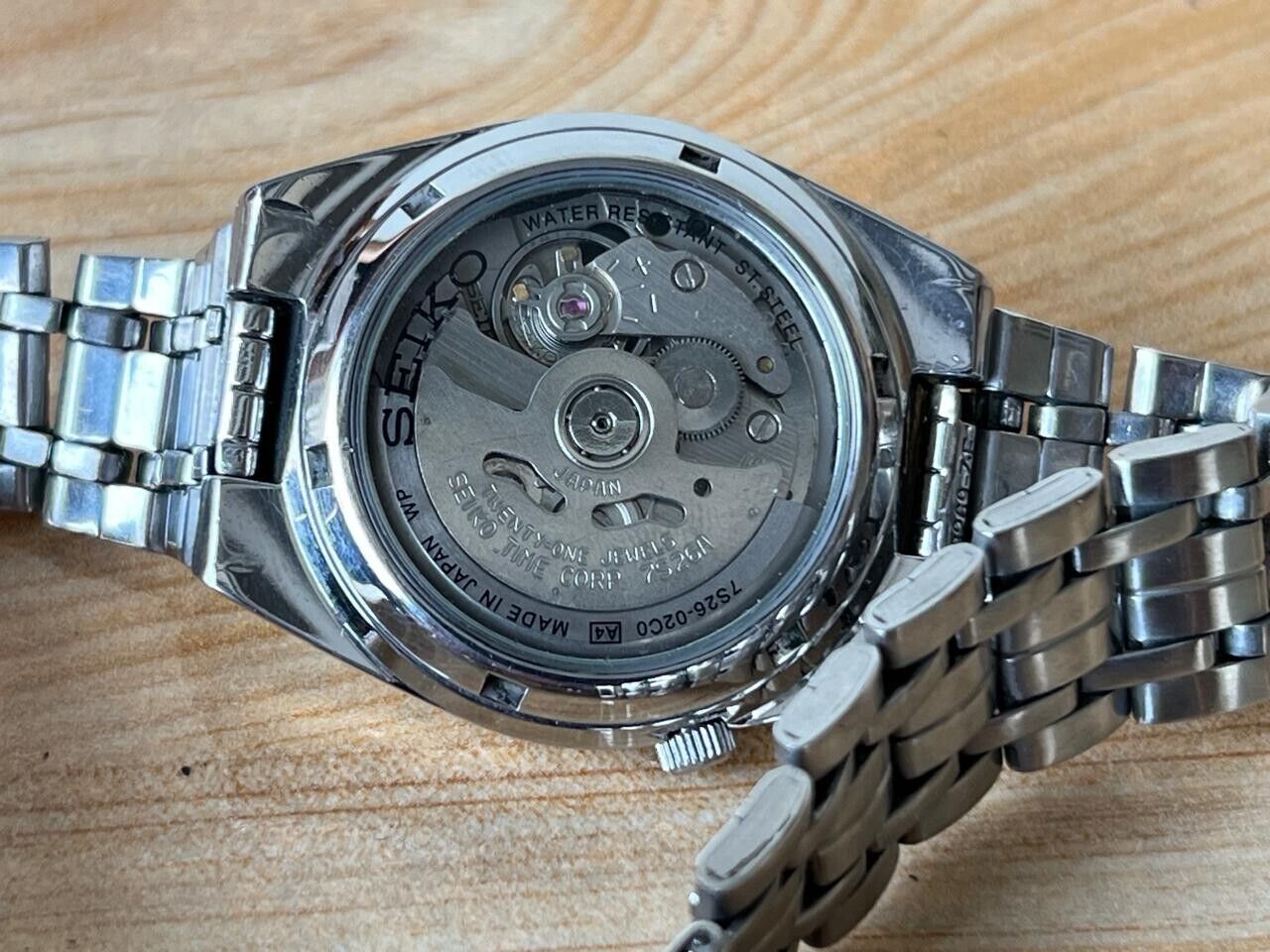 Seiko 5 Black Dial 7s26-02c0 Automatic 21 Jewels 36mm Men’s Watch, Perfect