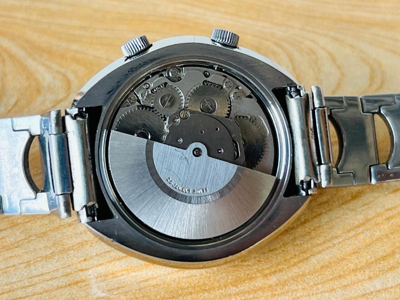 Vintage Stella VEGA Alarm Automatic Mens Watch 40mm RARE, Swiss Made