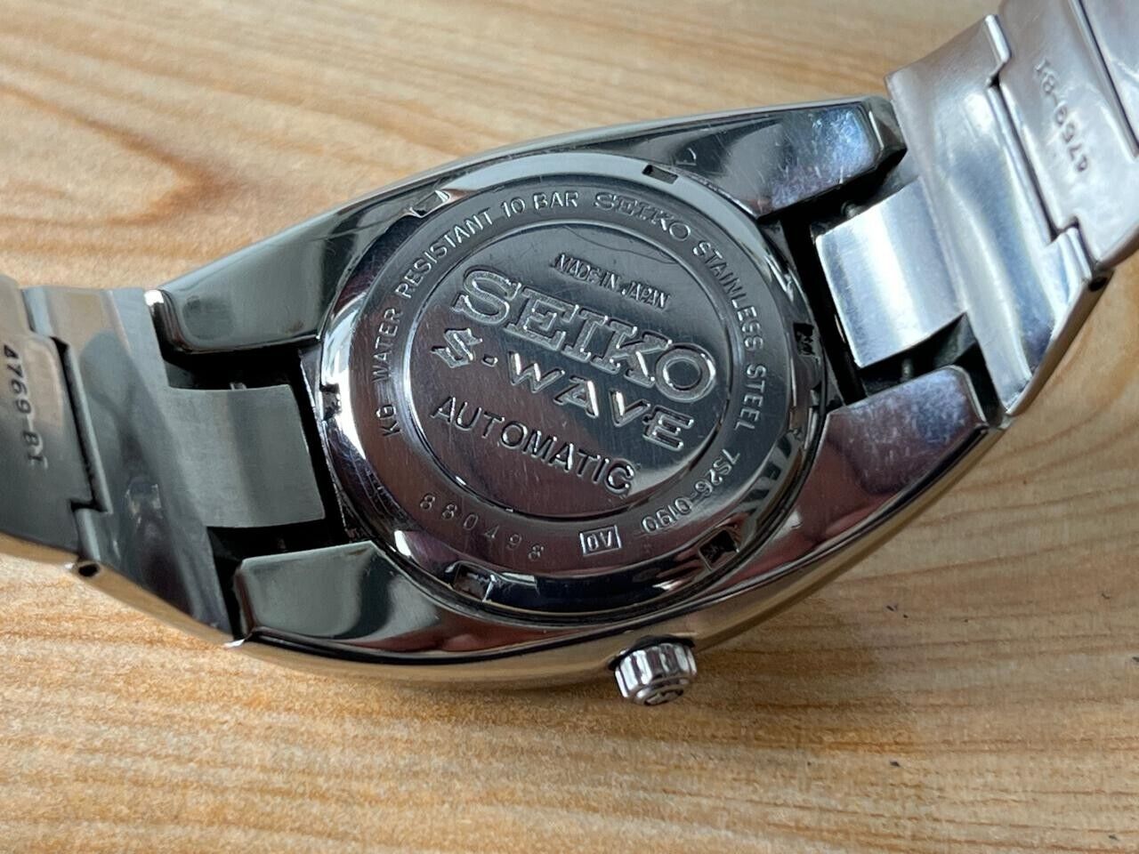 Vintage Seiko S-Wave Blue 21 Jewels 7s26-0190 Automatic Mens Watch, 37mm, Unique
