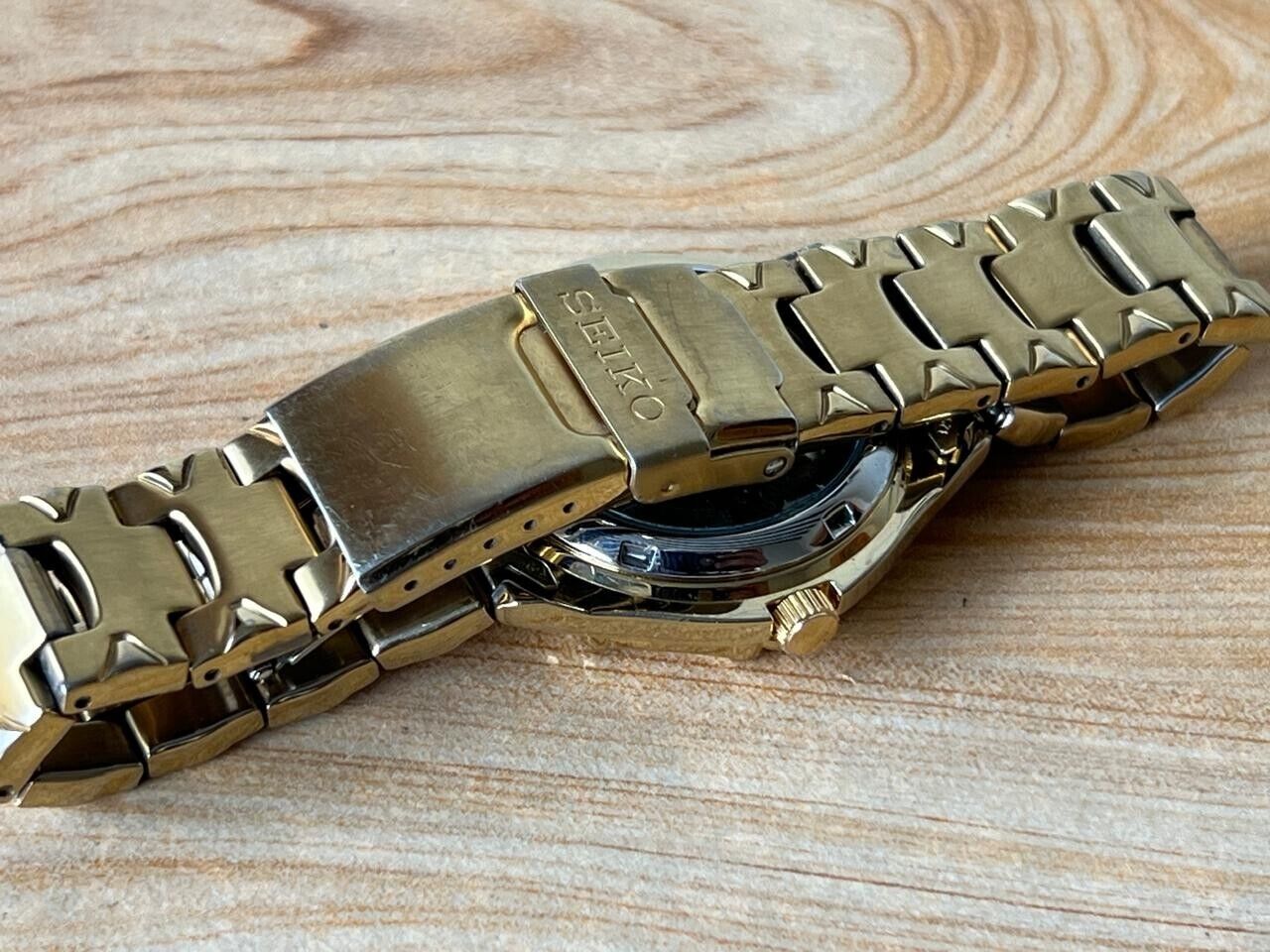 Seiko 5 Sports 100m Gold Dial 7s36-00m0 Automatic 40mm Men’s Watch, Perfect