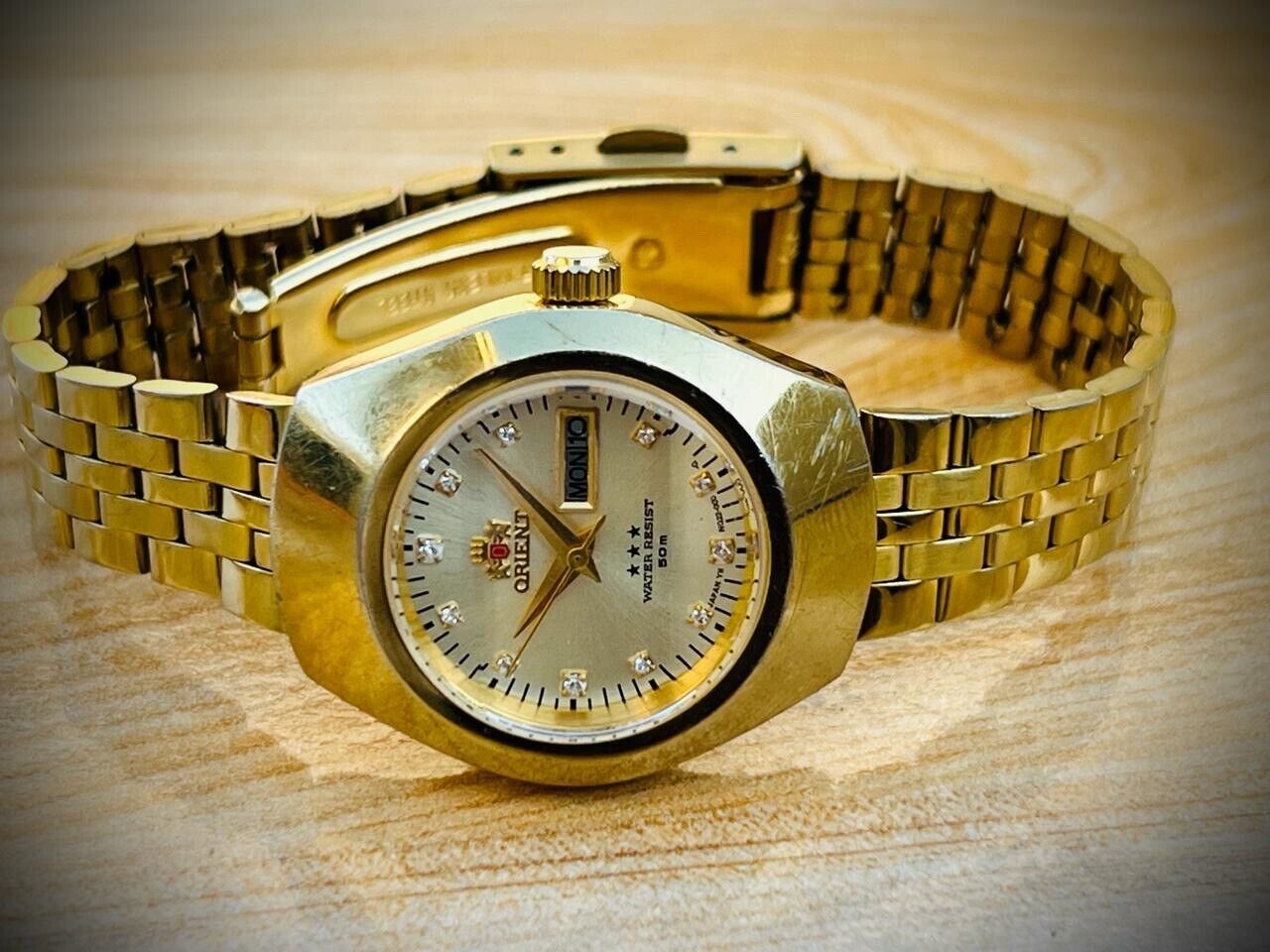Beautiful Orient Diamond Dial Automatic Ladies Watch 50m, Perfect