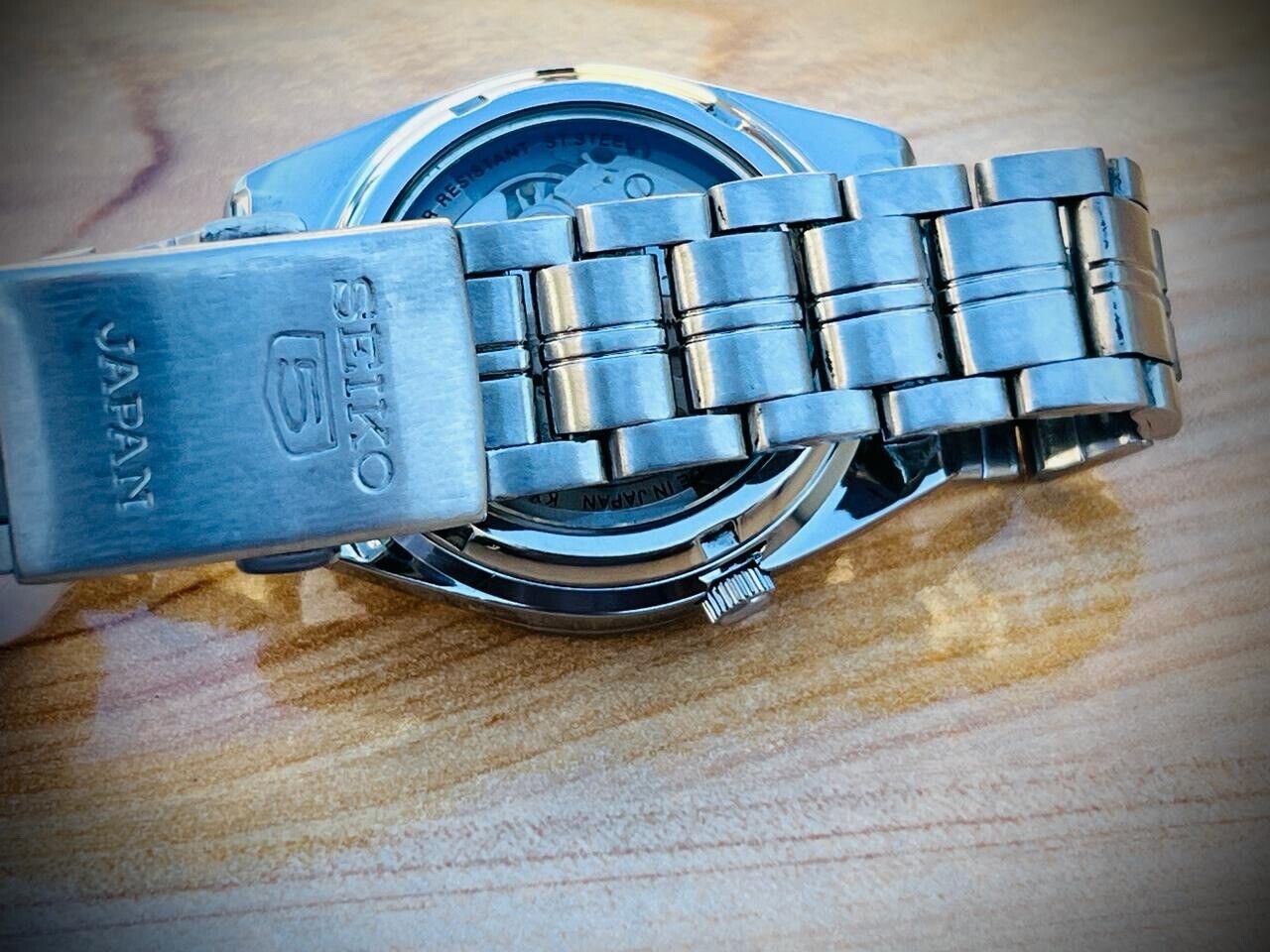 Seiko 5 Automatic Railway Radium Dial 21 Jewels 7s26-02C0, 35mm Gents Watch #869