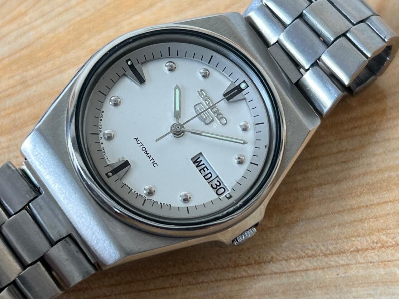 Vintage Seiko 5 Silver Dial 6309-7270 Automatic 34mm Men’s Watch, Perfect