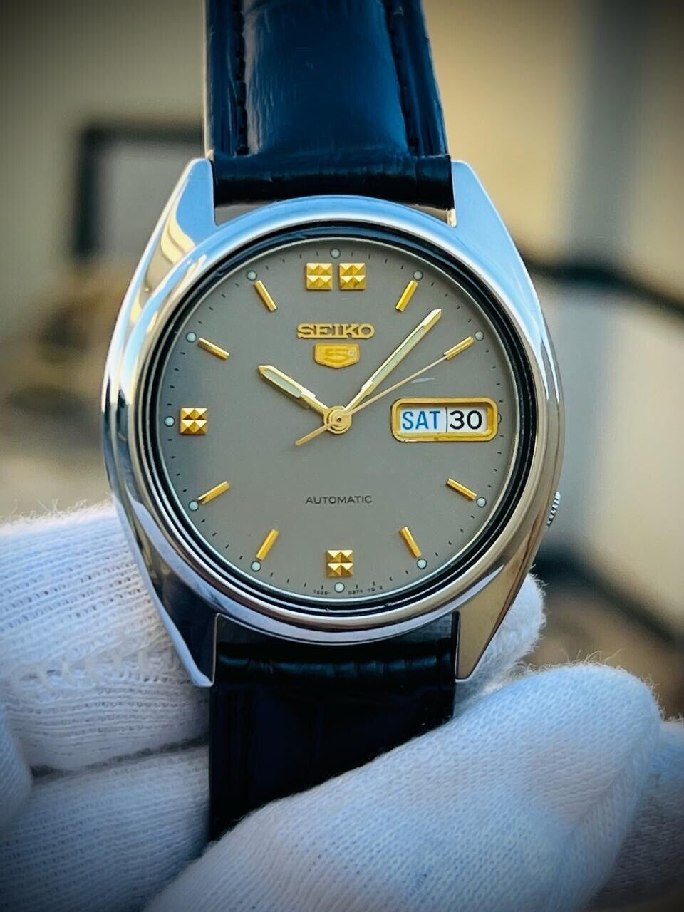 Seiko 5 Automatic Grey Dial 21 Jewels 7s26-0480 Japan 37mm