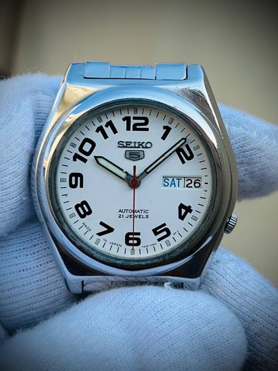Seiko 5 Automatic 21 Jewels Unique Dial 7S26 Mens Watch 38mm