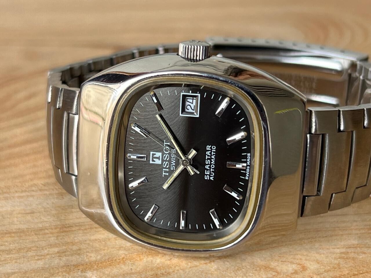 Vintage Tissot Seastar NOS 37mm Automatic Men's Watch, Perfect + Box