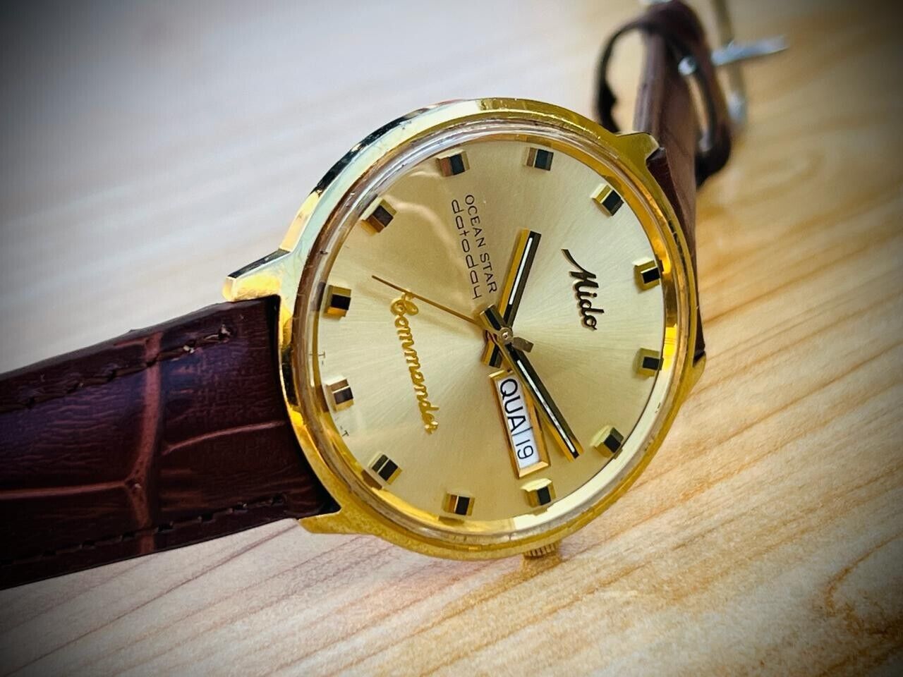Vintage Mido Ocean Star Datoday Commander Mens Watch 38mm, Swiss Made