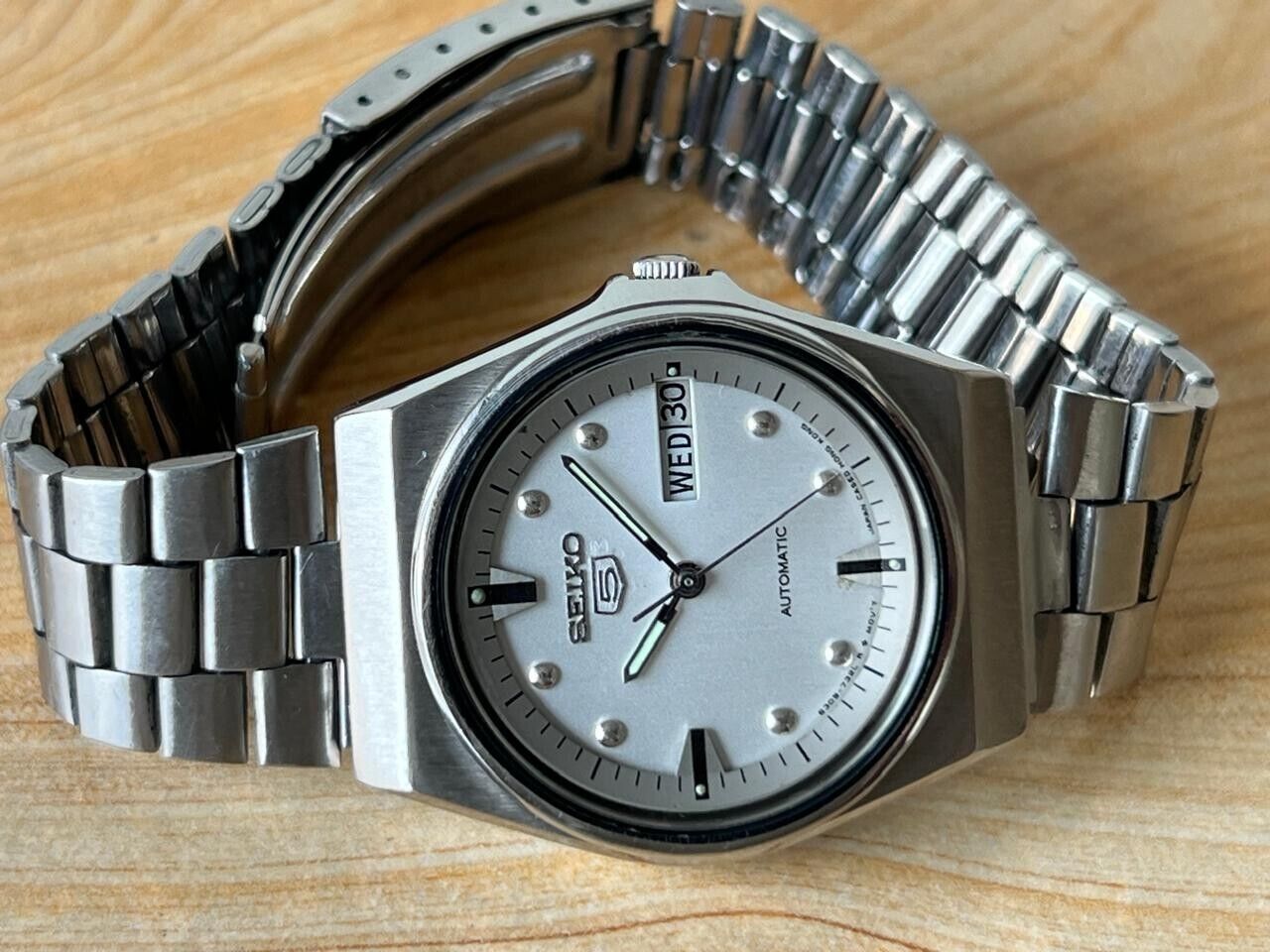 Vintage Seiko 5 Silver Dial 6309-7270 Automatic 34mm Men’s Watch, Perfect